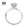 Messi Gemmae 1ct moissanitae solitaire 925 anulum sterlingorum pro nuptiis sponsalibus