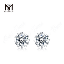Messi Gemmae Simple Design Stud Earring 1carat Moissanite Diamond Jewelry