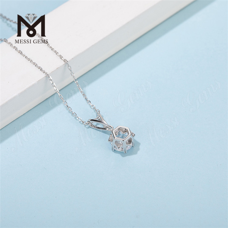 Messi Gemmae 1 Carat Moissanite Diamond 925 Argenti Pendant pro Women