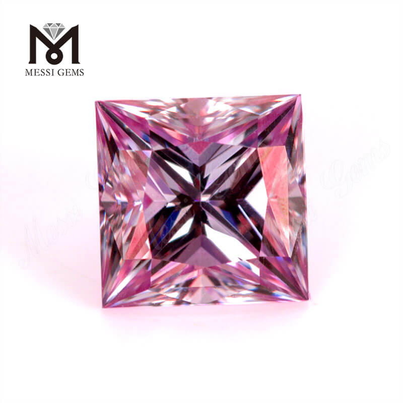 6.5*6.5mm Pink Color Prices Cut Moissanite Tutus Price Moissanite Manufacturer