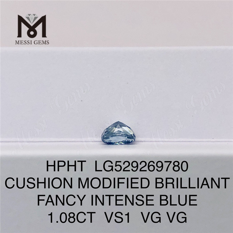 1.08CT VS Blue Cushion Synthetic Diamond Wholesale HPHT Diamond On Sale LG529269780