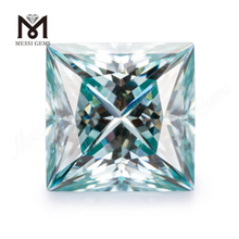 Tutus Price solve Moisonite Princess Cut 1 Carat Blue Moissanite Diamond