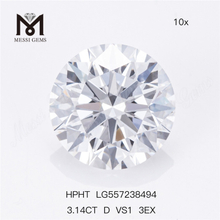 3.14CT D VS1 3EX HPHT lab adamas IGI