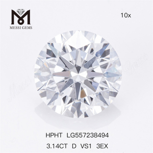 3.14CT D VS1 3EX HPHT lab adamas IGI