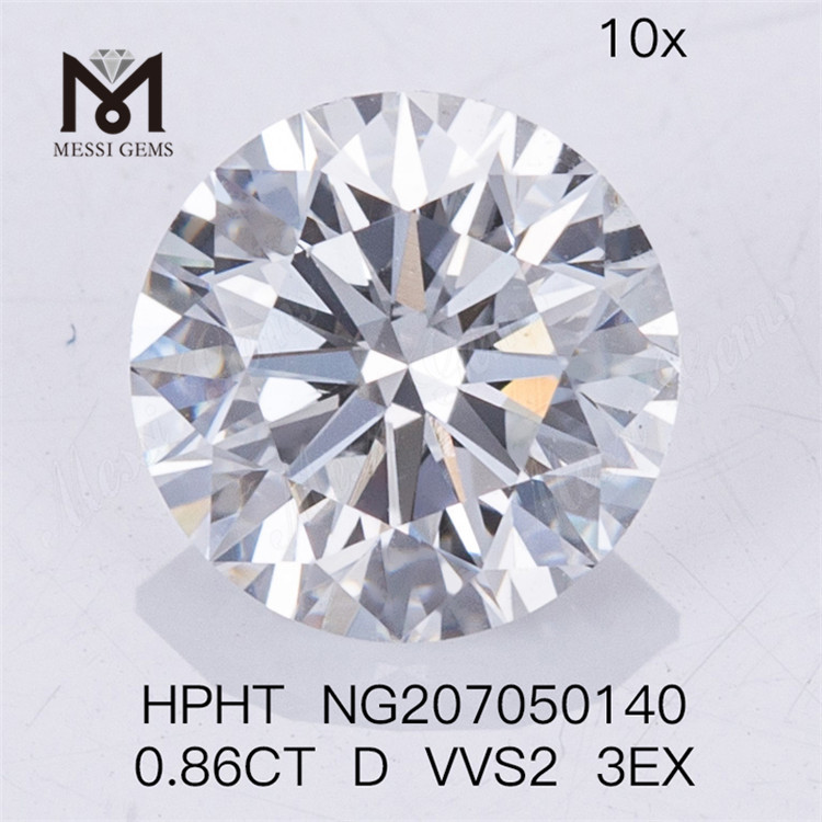 0.86CT Solve HPHT Diamond D VVS2 3EX Lab Diamonds 