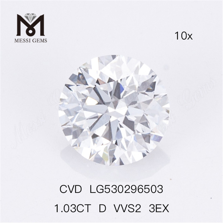 1.03CT D VVS Best solve Lab Diamond 3EX CVD Diamonds 