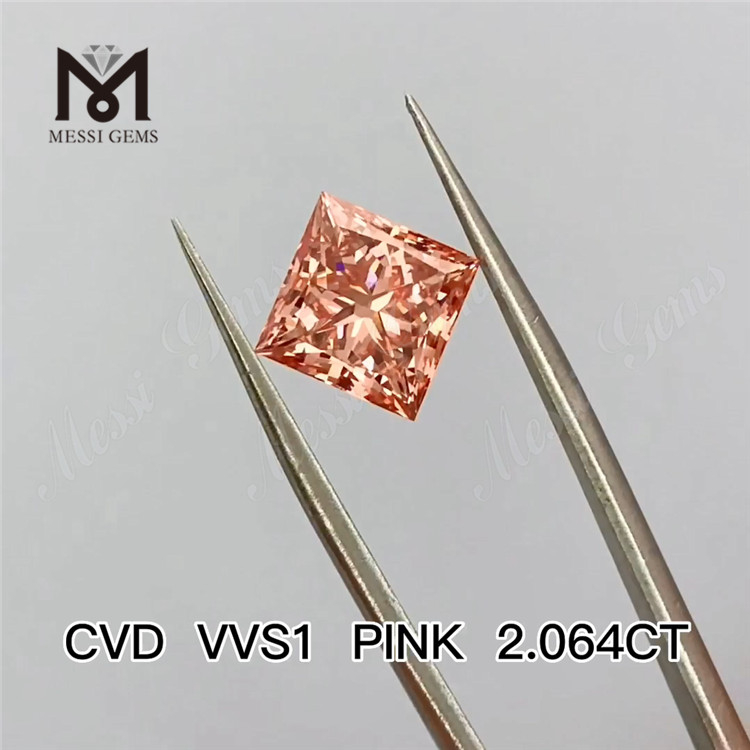 2.064ct rosea lab adamas crevit iaspis Cvd synthetica rosea iaspis Lupum pretium