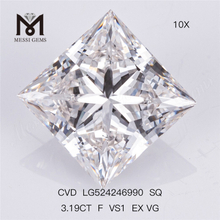 3.19CT CVD Diamond Lupum SQ F VS1 crevit lapis Pretium