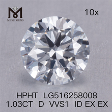 RD D VVS1 1.03Ct Lab Grown Diamond HPHT Solve Synthetica Diamonds