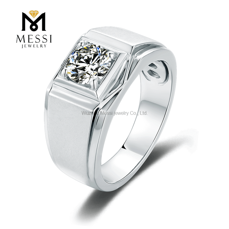 Wholesale 925 Sterling Silver Ring Moissanite Man Rings Couple Ring Jewelry for Men