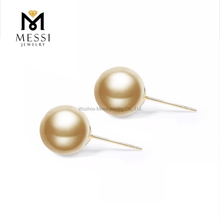 9-10mm Luxuria & Unique Jewelry 18k Designer Golden South Sea Pearl Earrings