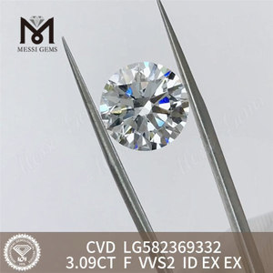 3.09CT F VVS2 ID EX EX LG582369332 cvd adamantibus pro sale.