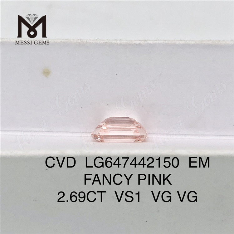 2.69CT EM Pink Fabricati Diamond VS1 CVD LG647442150 