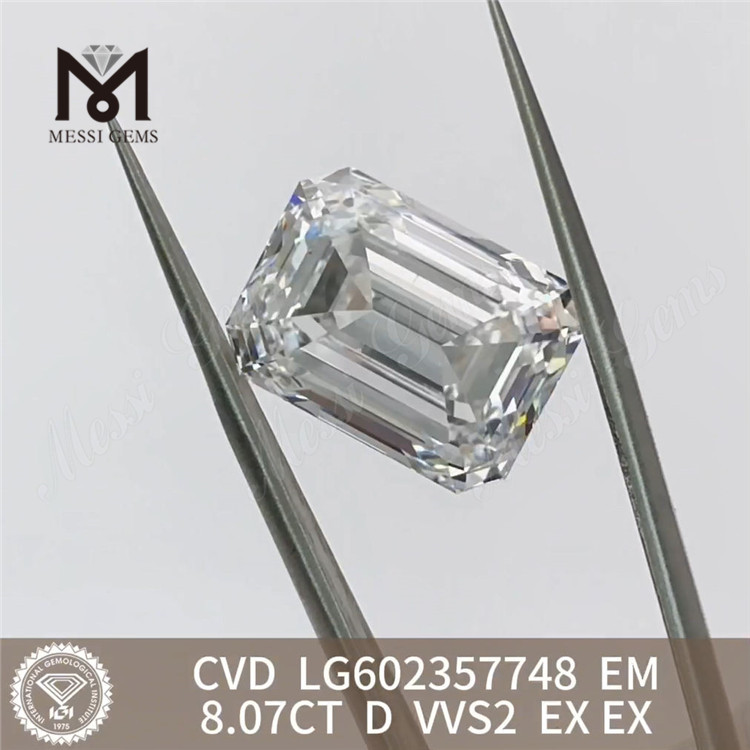 8.07CT D VVS2 EX 8 carat EM cvd lab adamantibus CVD LG602357748