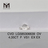 4.35CT F VS1 EX EX OV maxima cvd iaspis CVD LG585306639
