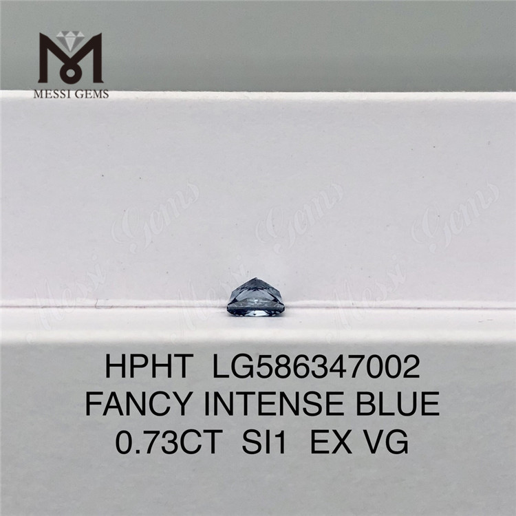 0.73CT SI1 EX VG SQ HPHT Fancy Intensa Blue HPHT Diamond LG586347002