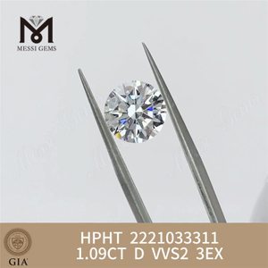 1.09CT D VVS2 3EX HPHT gia facta in lab adamante 2221033311丨Messigems 