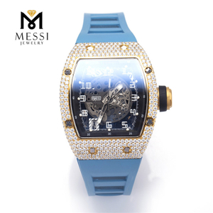 Transi Tester Custom D Color VVS Iced Out Moissanite Diamond Brand Watch