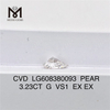 3.23ct igi libellum adamantem VS Quality Affordable CVD Diamonds for Jewelry Designers丨Messigems LG608380093