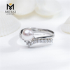 S925 akoya Nuptialis Agua Margarita Annuli pro tua Special diem