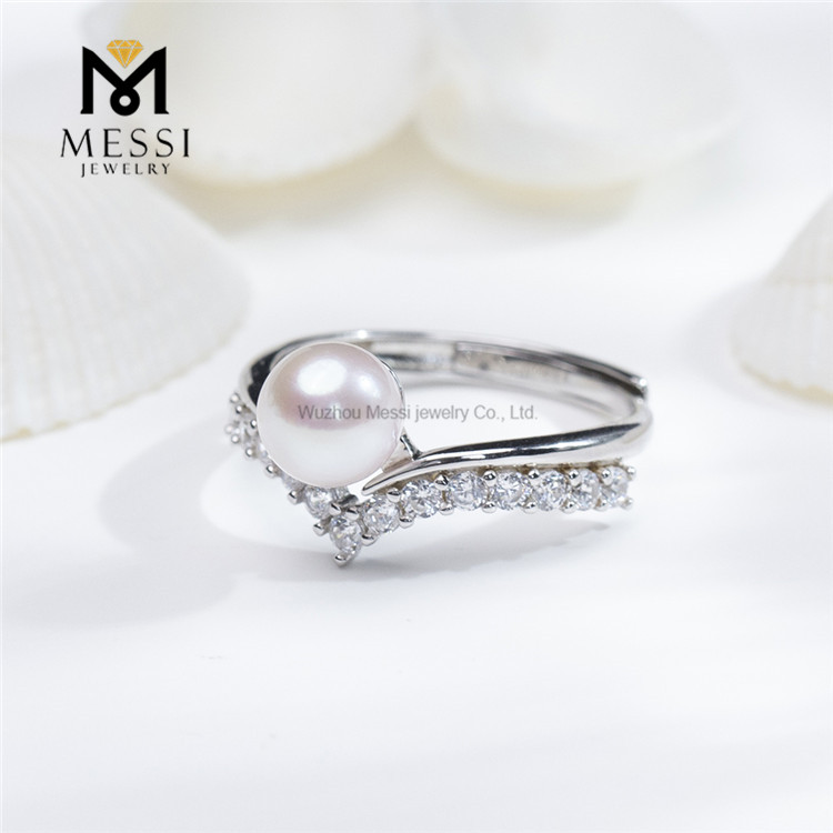 S925 akoya Nuptialis Agua Margarita Annuli pro tua Special diem