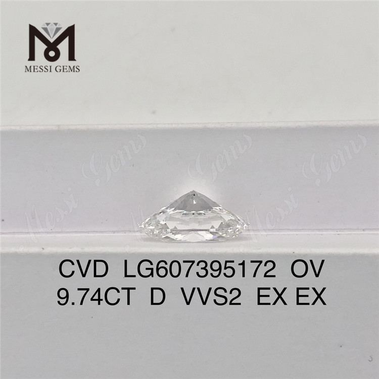 9.74CT D VVS2 OV magnae lab adamantibus CVD LG607395172 creatum est.