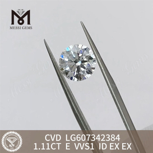 1.11CT E VVS1 ID sumptus 1 carat lab adamas crevit CVD pro mole emptionibus LG607342384