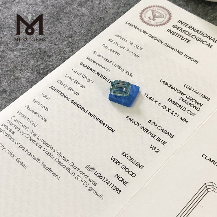 6.29CT EM VS2 GRAVITAS RED CVD iaspis Messigems CVD LG617411393