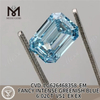 6.02CT Blue Emerald Cut Lab Cultured Diamond VS1 CVD LG626468358丨Messigems 