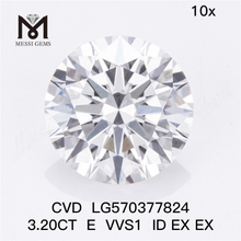 3.20CT E VVS1 ID EX 3 Carat Synthetica Diamond