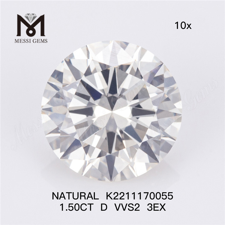 1.50CT D VVS2 3EX Natural Diamond K2211170055 for sale Discover Exquisite Gems'Messigems