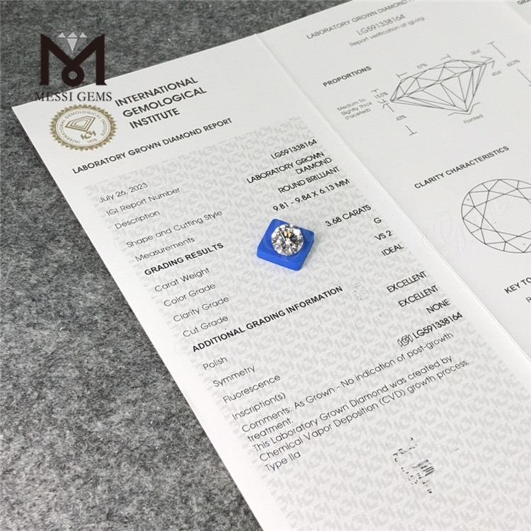 3.68CT G VS2 ID EX EX Mole CVD Diamond Reserans Lucrum Opportunities LG591338164丨Messigems