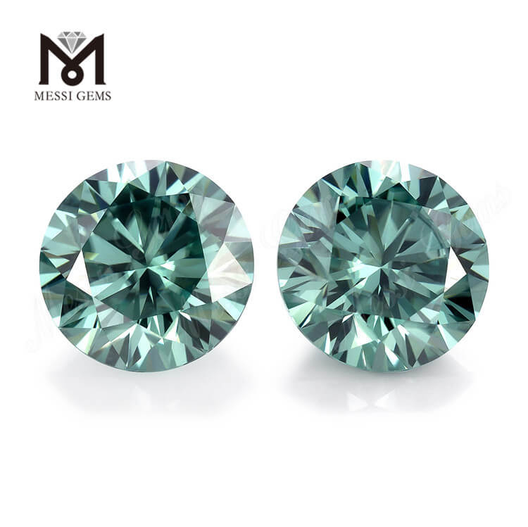GRA Round Cut Tutus pretium Green 8mm syntheticum moissanite