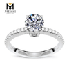 1 carat 18k annulus aureus moissanite pro mulieribus nuptialibus annulis