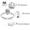 1 carat 18k annulus aureus moissanite pro mulieribus nuptialibus annulis