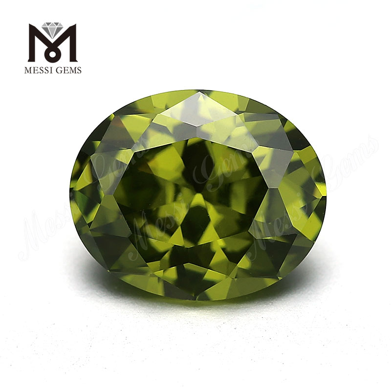 Oval cut 5x7mm Color fabula seu ignis Olivae cubicae zirconiae Heat