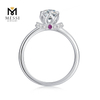 Fashion Design 6.5mm 1ct Moissanite Solitaire Woman Ring Wholesale 925 Sterling Silver Ring