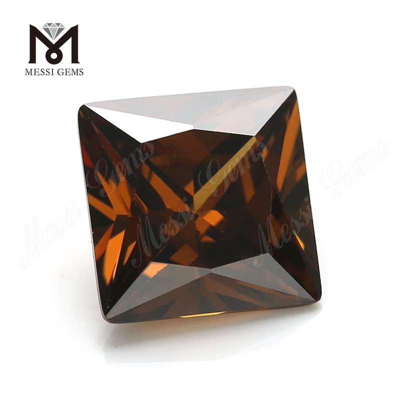 Pretium Factory synthetica cubica zirconia gemmula quadrata incisa 10x10mm offee cz