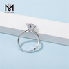 Messi Gemmae sterlingorum 925 anulus aureus 14k aurum plating femina donum 3ct annulus moissanita