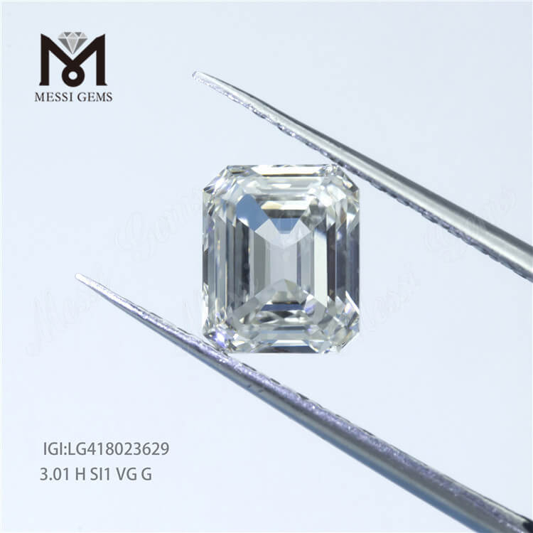 3.01 carat nativus smaragdus. H SI1 EX smaragdus