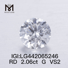 2.06ct G VS2 Round Cut EX 2 carat lab iaspis pretium