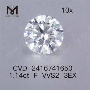 1.14ct F lab diamond VVS 3EX cvd iaspis in sale