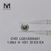 1.09ct H lab adamas nobis solvat cvd adamas officinas pretium