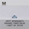 1.03CT SI1 RADIANT OPINIO RED 1CT lab crevit adamas HPHT NF303230014