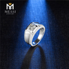 14K 18k Aurum album Plated Silver Ring 9mm 3ct Moissanite Ring pro Man