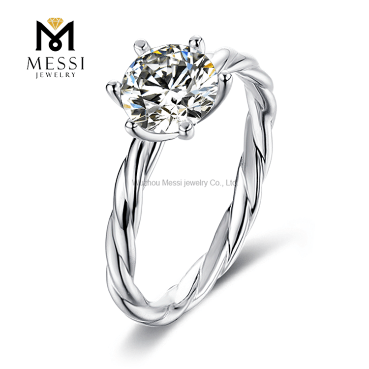 Wholesale 925 Sterling Silver Rings Best Moissanite Engagement Rings for Girl