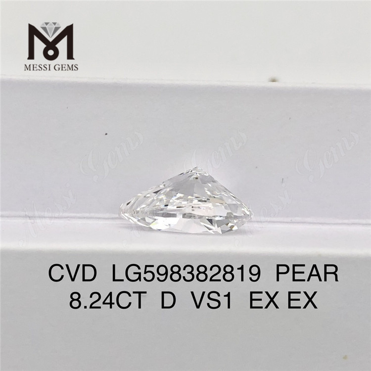 8.24CT D VS1 PEAR CVD lab adamantibus fabricato Lupum price丨Messigems LG598382819