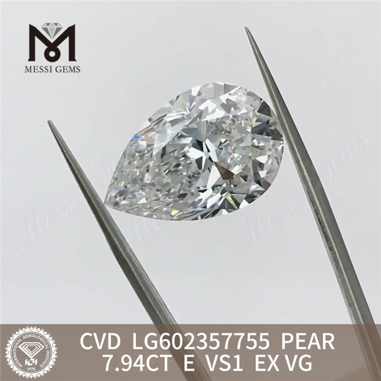 7.94CT E VS1 EX VG PEAR cvd adamantibus pro sale Economical Sparkle pro Jewelers丨Messigems LG602357755