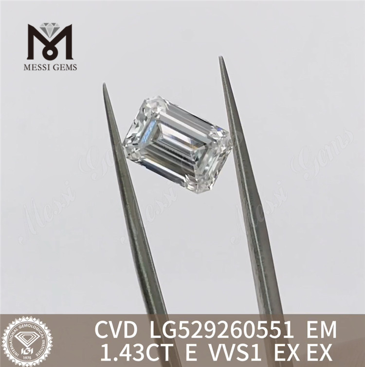 1.43CT E figura smaragdi IGI adamantibus VVS1 adamantibus distinctiva CVD LG529260551