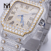 Mos VVS Moissanite Watch Mens Pass Diamond Tester Argentum Aurum Plated Iced Ex Fine Jewelry